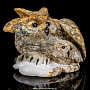 Скульптура из натурального камня "Сова с совенком". Ангидрит, фотография 3. Интернет-магазин ЛАВКА ПОДАРКОВ