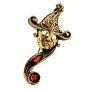 Брошь с янтарем "Колдунья", фотография 4. Интернет-магазин ЛАВКА ПОДАРКОВ