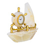 Часы настольные из камня "Корабль", фотография 2. Интернет-магазин ЛАВКА ПОДАРКОВ
