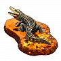 Статуэтка с янтарем "Крокодил Саванна", фотография 1. Интернет-магазин ЛАВКА ПОДАРКОВ