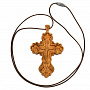 Крест нательный резной на кожаном шнурке, фотография 1. Интернет-магазин ЛАВКА ПОДАРКОВ