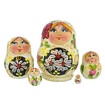Матрешка мини "Ромашка" 5 мест