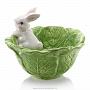 Салатник "Кролик в капусте", фотография 1. Интернет-магазин ЛАВКА ПОДАРКОВ