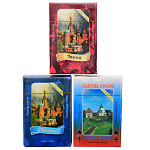 0018065/двойные  СУВЕНИР-карты игральные "Виды Москвы" двойные
