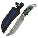 0058228 Оружие сувенирное Нож "СОКОЛ" дамаск, ножны кожа 