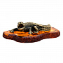 Статуэтка с янтарем "Крокодил Саванна", фотография 5. Интернет-магазин ЛАВКА ПОДАРКОВ