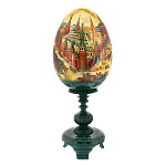 0039363/h-75см ЯЙЦО пасхальное "МОСКВА. ЗИМНИЕ КАТАНИЯ." Авт.ручная роспись.
