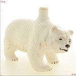 -1л Фарфор ШТОФ "Медведь" белый в зол. 1л в комплекте