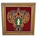 0034609/50*46см Янтарь ПАННО "ГЕРБ Прокуратуры" 50*46см