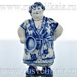 09224 Гжель Скульптура "Просто Мария" 15*10см  Авт.Черновы Л.и В