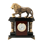 Часы настольные из натурального камня "Лев"