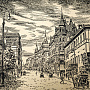 Офорт черно-белый "Старая Москва. Старо-Тверская улица" 25 х 32 см, фотография 2. Интернет-магазин ЛАВКА ПОДАРКОВ
