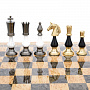 Шахматы из карельской березы с металлическими фигурами 48х48 см, фотография 2. Интернет-магазин ЛАВКА ПОДАРКОВ