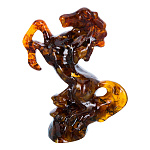 202859 Янтарь Скульптура ИГРИВЫЙ КОНЬ , янтарь 20*17 см