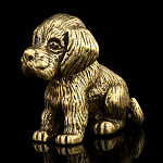 0019191 Бронза Никель Статуэтка "ЩЕНОК" 3,5см  (44890)