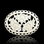  Бивень мамонта БРОШЬ РОЗА  5*3,5 см