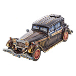 -1л  Фарфор ШТОФ "Автомобиль-ретро" в цвете и золоте 1л 