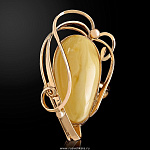 0026160/7,9г Янтарь Кольцо Золото 585* янтарь натуральный цельный 7,9г