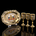 Питейный водочный набор на 3 персоны "МЧС". Златоуст