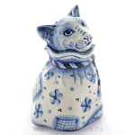 3018 Гжель Солонка "Кот в мешке" Авт.Черновы Л.и В 