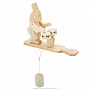 Богородская деревянная игрушка "Кролик-барабанщик", фотография 5. Интернет-магазин ЛАВКА ПОДАРКОВ