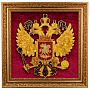 Панно из янтаря "Герб РФ" 47,5х47,5 см, фотография 1. Интернет-магазин ЛАВКА ПОДАРКОВ