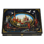 Шкатулка для документов с художественной росписью "Москва"