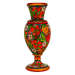 Ваза для цветов "Клубника". Хохлома