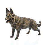 11133 Бронза Скульптура "Овчарка"патинированная