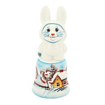  Гжель Колокольчик "КОТОКРОЛИК" высота 15 см