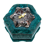 200382/8008 Нат.камень ШКАТУЛКА 120*100*70 мм с коричн