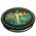 0021239 Лаковая миниатюра Шкатулка "Царевна-лебедь" (АР Денисов) 15*10см (265)