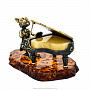 Статуэтка с янтарем "Кот с роялем", фотография 5. Интернет-магазин ЛАВКА ПОДАРКОВ