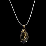 0050431/Подвеска 723026 вст.янтарь р/п (Ag 925)