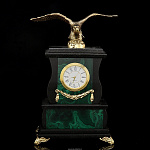 Часы из камня каминные "Орёл"