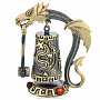 Статуэтка с янтарем "Гонг Дракон", фотография 1. Интернет-магазин ЛАВКА ПОДАРКОВ