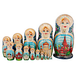 Матрешка "Москва" 15 мест