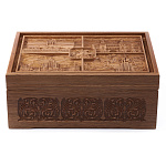 Русское лото в резной шкатулке "Виды Москвы"