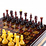 Шахматный ларец с янтарными фигурами "Статус", фотография 2. Интернет-магазин ЛАВКА ПОДАРКОВ