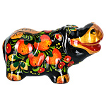 0027059 Хохлома статуэтка "БЕГЕМОТ" ок. 9,5*4,5*5см керамика