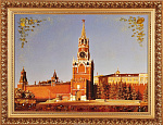 Картина янтарная "Спасская башня" 