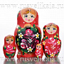 26440-10см-5м Матрешка "Ягодки" цвета в ассортименте 5мест выс.=10см диам.=4.5, фотография 1. Интернет-магазин ЛАВКА ПОДАРКОВ