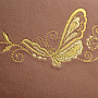 Косметичка бархатная "Бабочка". Бежевая, фотография 2. Интернет-магазин ЛАВКА ПОДАРКОВ
