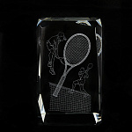   Лазерная графика Куб "ТЕННИС" 5*8см