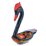 0076563/14*8*17см  Хохлома Братина "Лебедь" (миниатюрная)