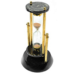 0012384/3м Обсидиан Сувенир "Часы-песочные вращающиеся"  9,5*17см