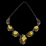 0065353-56,73  Подвеска 723043 вст.янтарь королевский/жемчуг/фианит р/п (Ag 925) 56,73