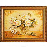 Картина янтарная "Розы"