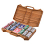 Покерный набор в резном чемоданчике из ясеня "Арабеска-1", фотография 5. Интернет-магазин ЛАВКА ПОДАРКОВ