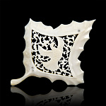  Бивень мамонта БРОШЬ КЛЕНОВЫЙ ЛИСТ  7*6 см